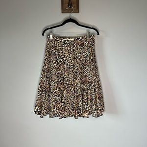 Effie’s Heart black w/ polka dots mod style pleated mini skirt w/ pockets size L